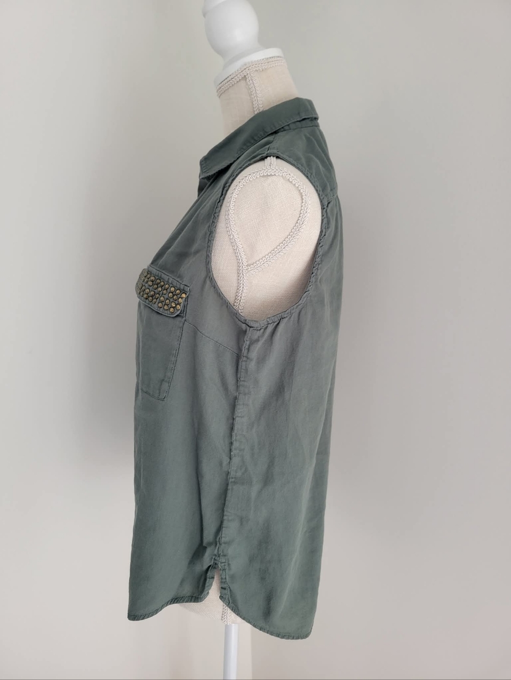 Green Button Up - Picture 2 of 8